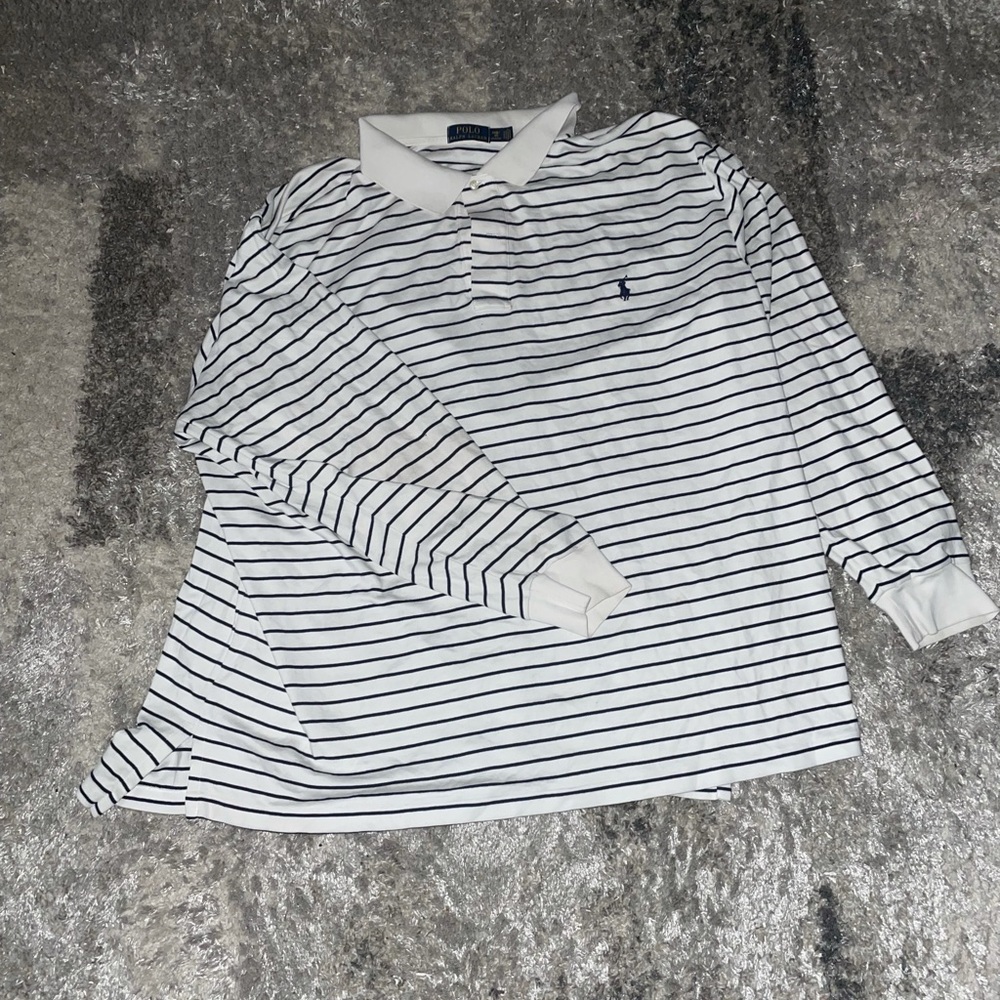 🔥🔥🔥POLO BY RALPH LAUREN LONG SLEEVE STRIPED POLO SHIRT🔥🔥🔥